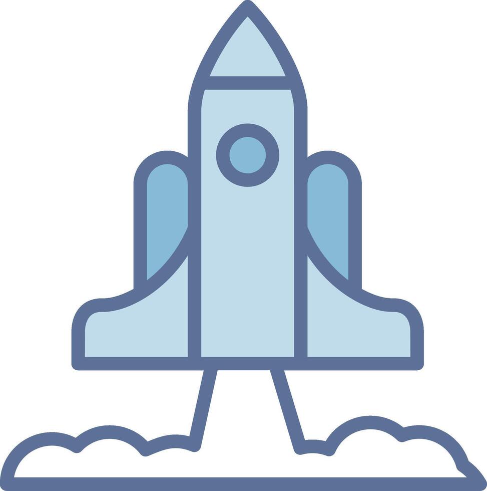 Rocket Launch UX Focused Shape Symbol vector