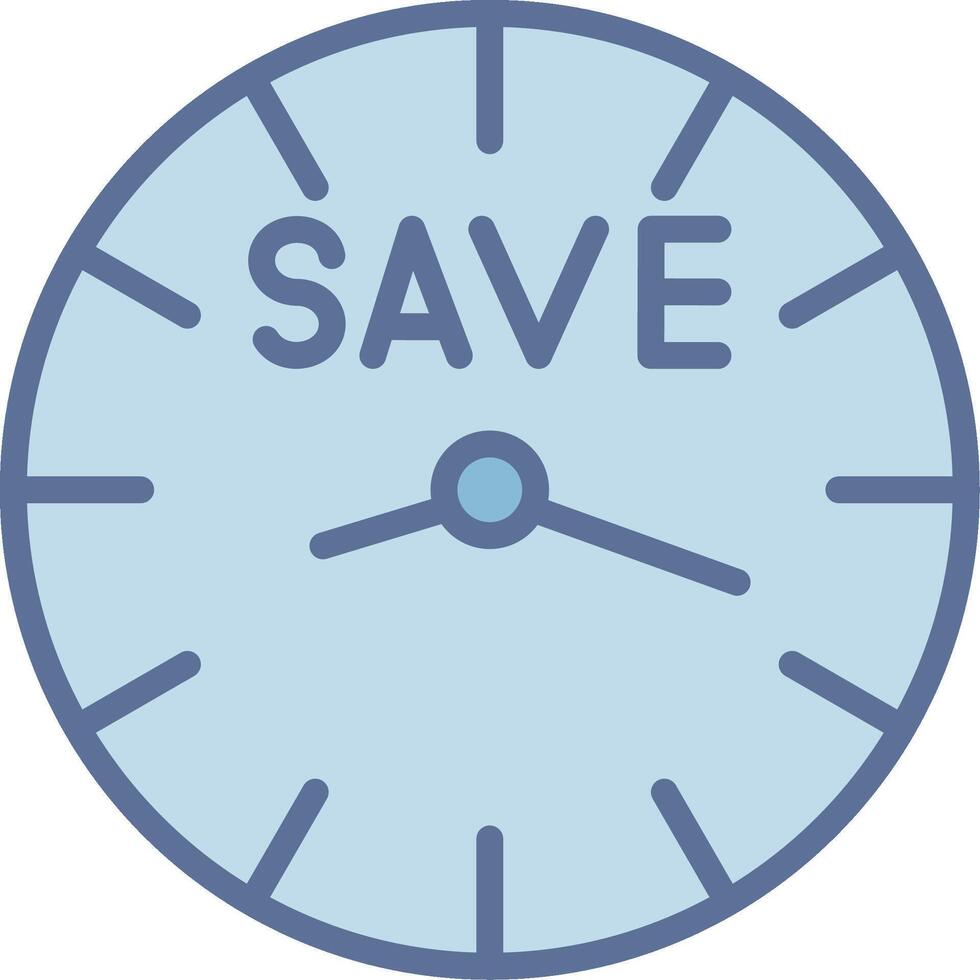 Save Time Color Stroke Symbol Graphic vector