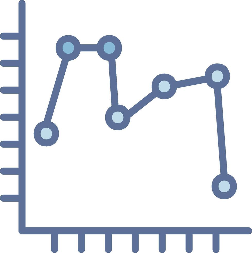 Line Two Colour Graph Web-Based Design Element Style vector