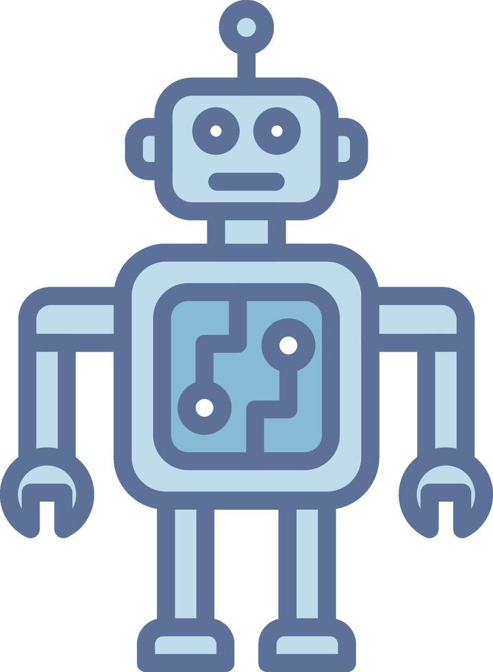Robot Minimal Design Badge Artwork vector