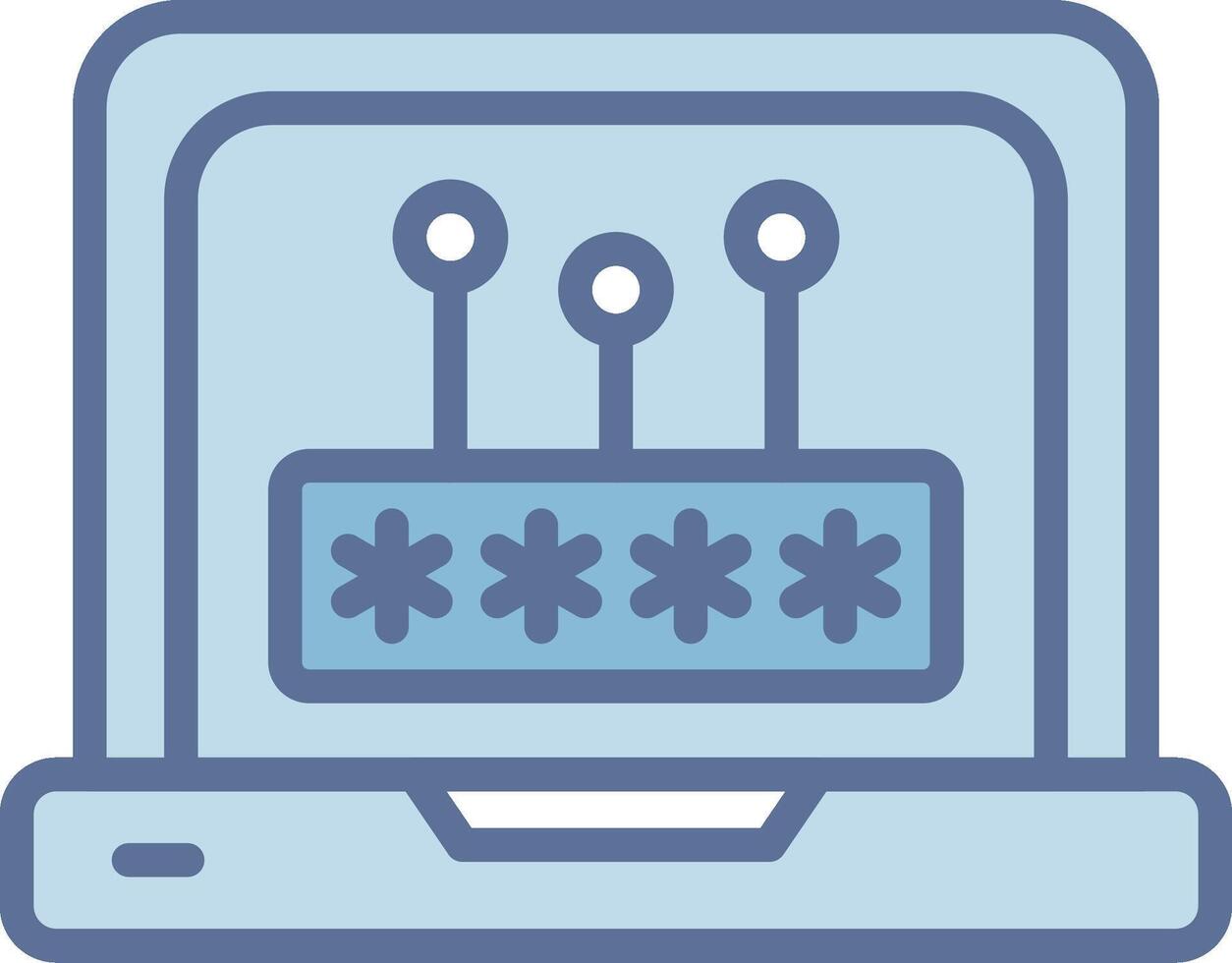 Password Stylized Flat Drawing Piece vector