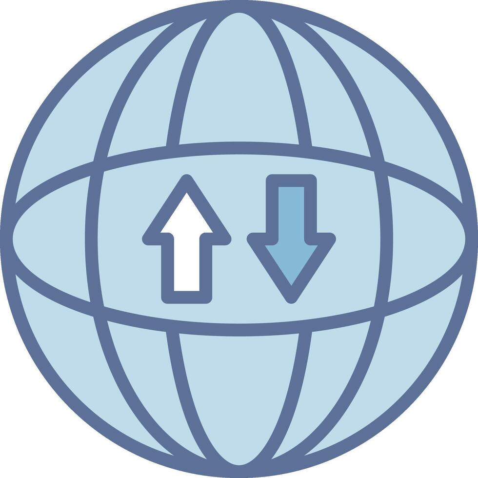 Global OnLine Two Colour Clean UI Concept Sketch vector