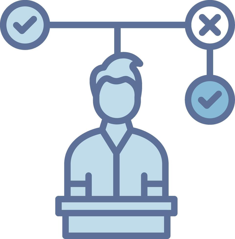 Decision Making Monochrome Line Graphic Design vector