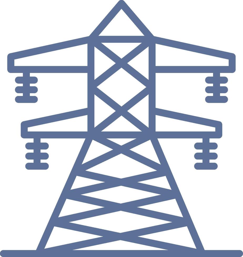 Transmission Tower Digital Outline Piece Design vector
