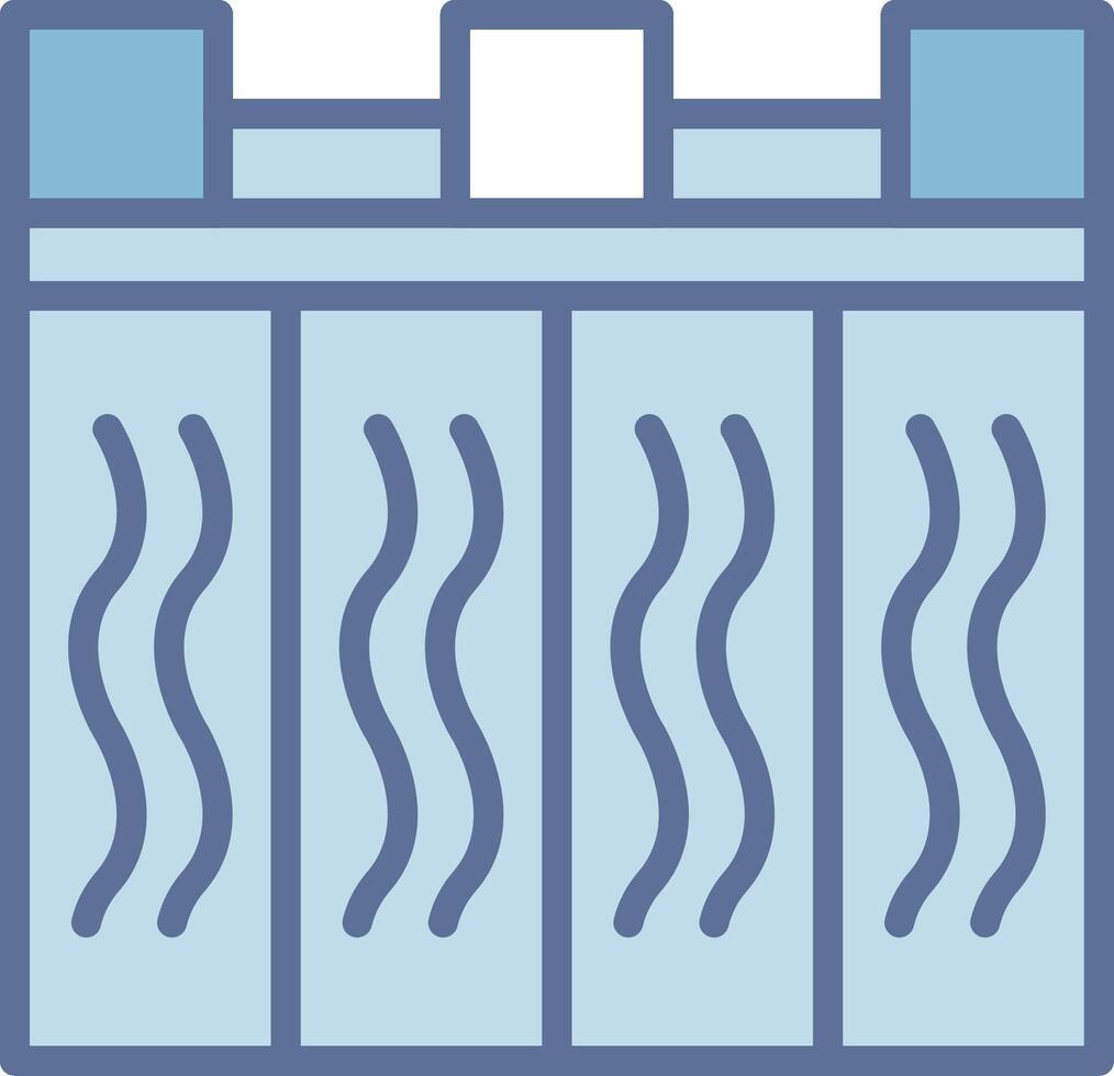 Hydroelectric Power Station Clean Sketch Form Layout vector