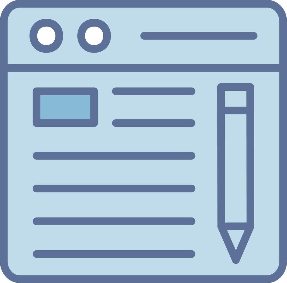 Blog Sheet Modular Form Design vector