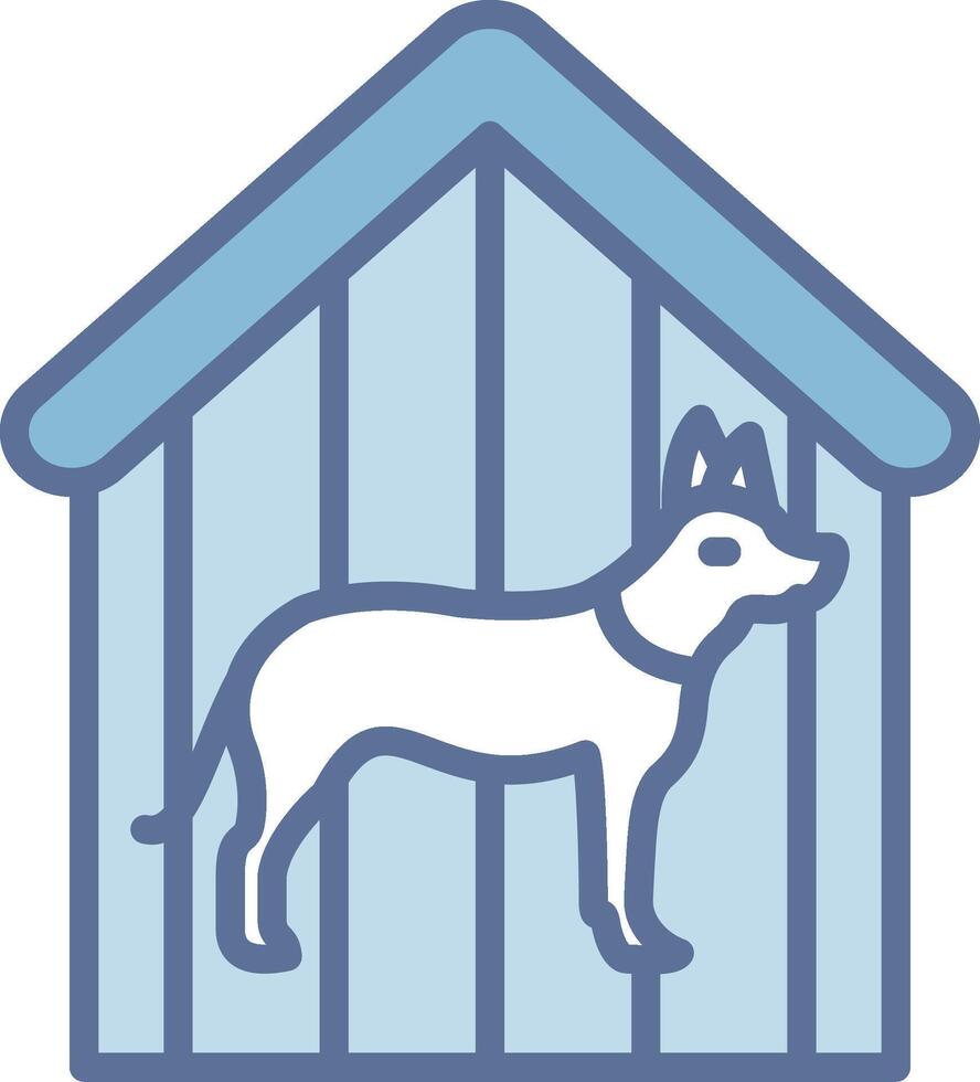 Dog Shelter Minimal Art Object Structure vector