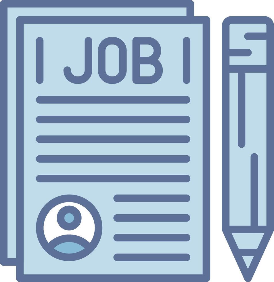 Curriculum Vitae Simplified Line Mark Illustration vector