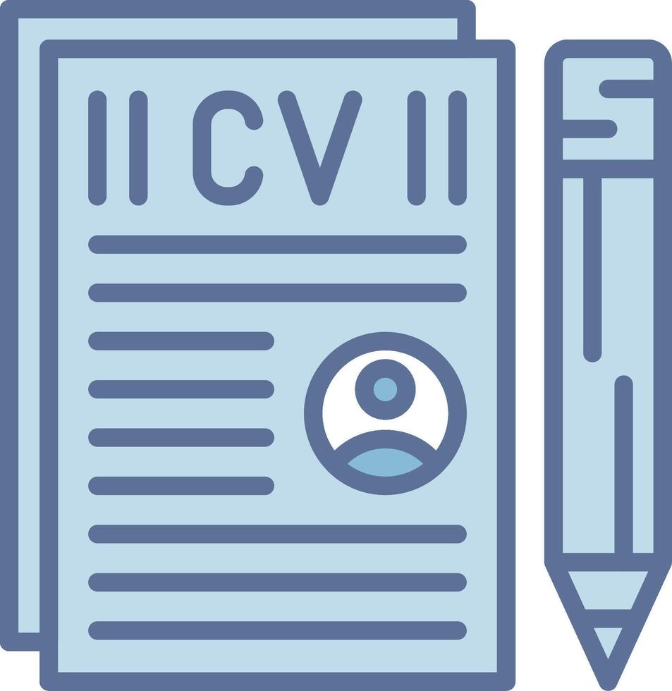 Curriculum Vitae Monotone Sketch Design Element vector