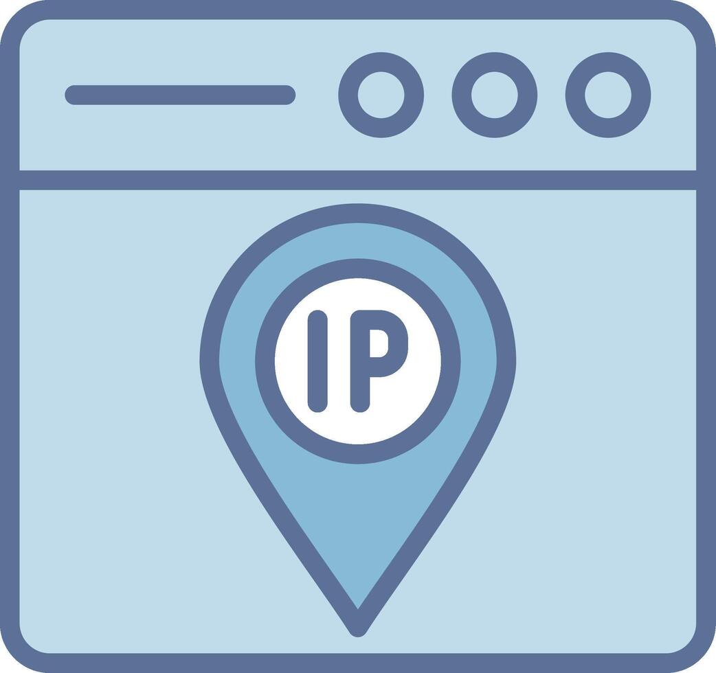 Ip Address Crisp Outline Artwork Layout vector