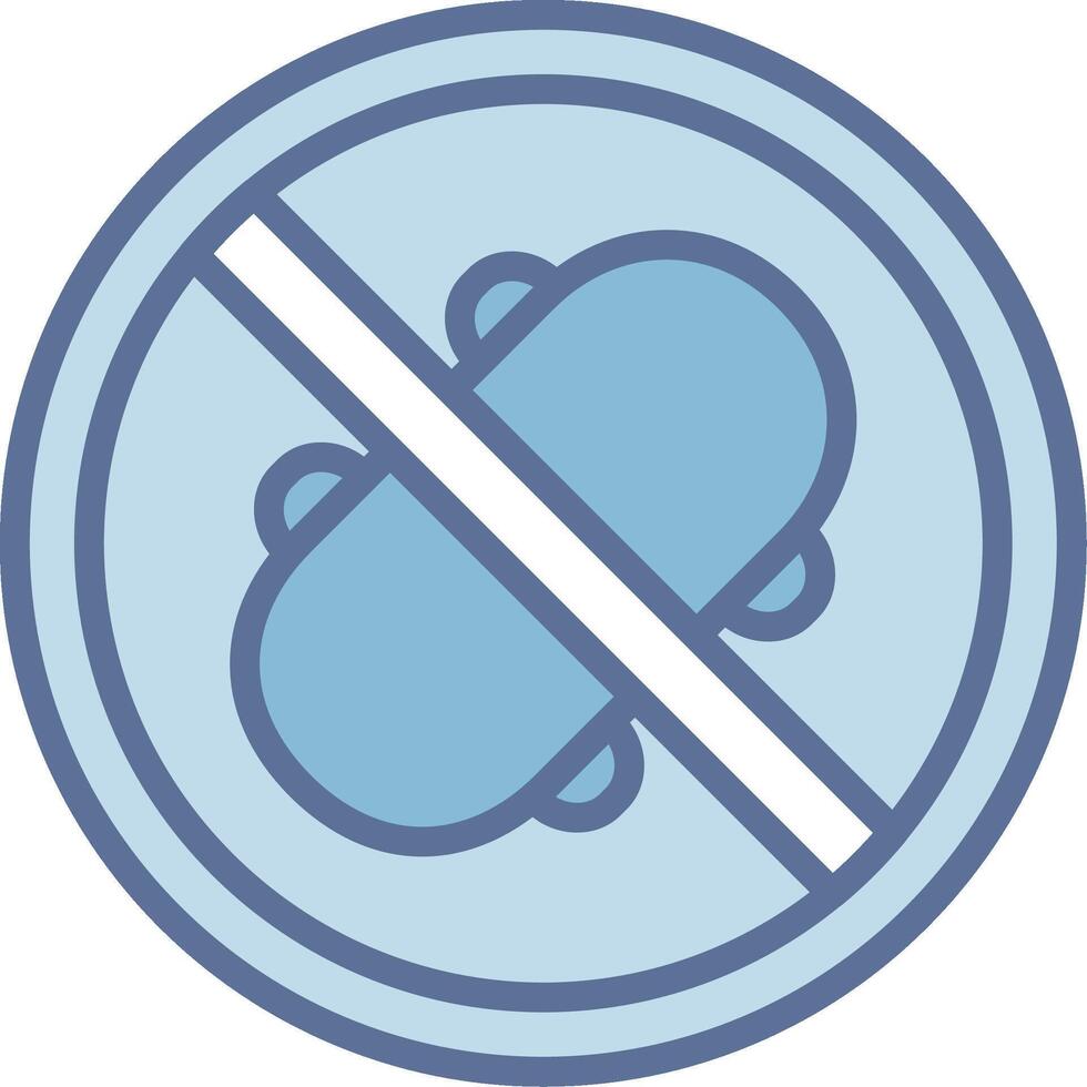 No Skating Modern Color Symbol Shape vector