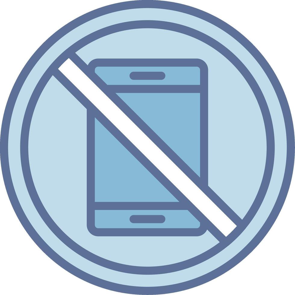 No Phones Muted Color Design Layout vector