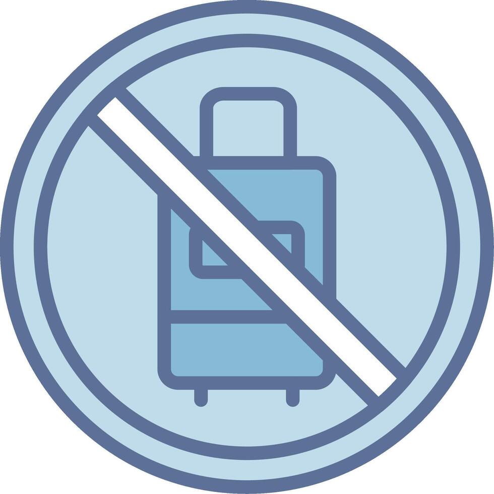 No Luggage 3D Rendered Symbol Layout vector