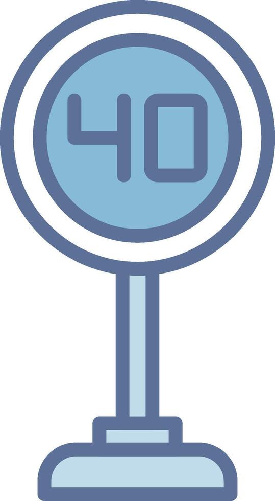 Speed Limit Thin Line Element Structure vector