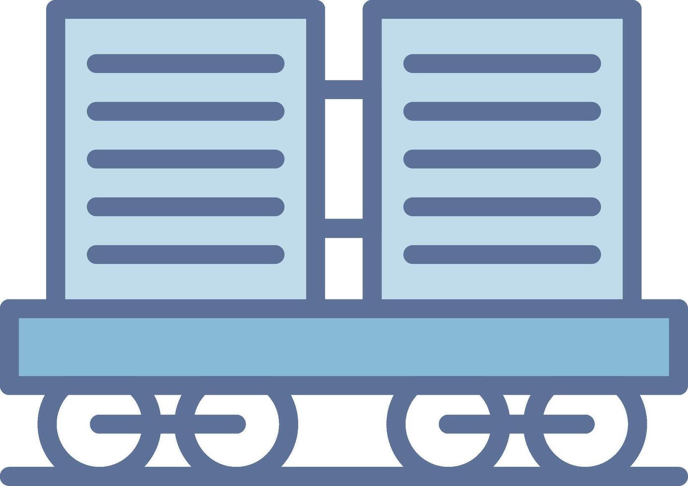 Cargo Train Minimal Art Object Structure vector