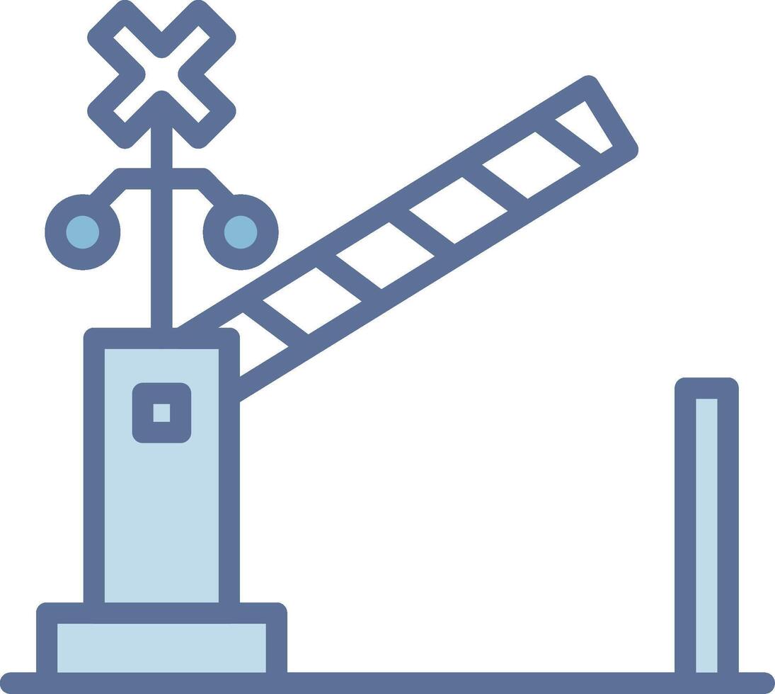 Level Crossing Pixel Grid Artwork Design vector