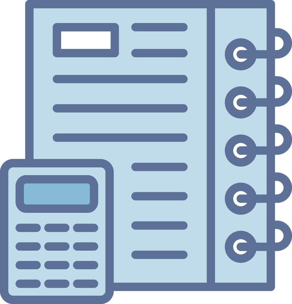 Accounting Book Solid Fill Symbol Style vector