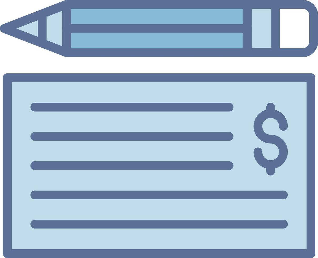 Bank Check Web Style Graphic Piece vector
