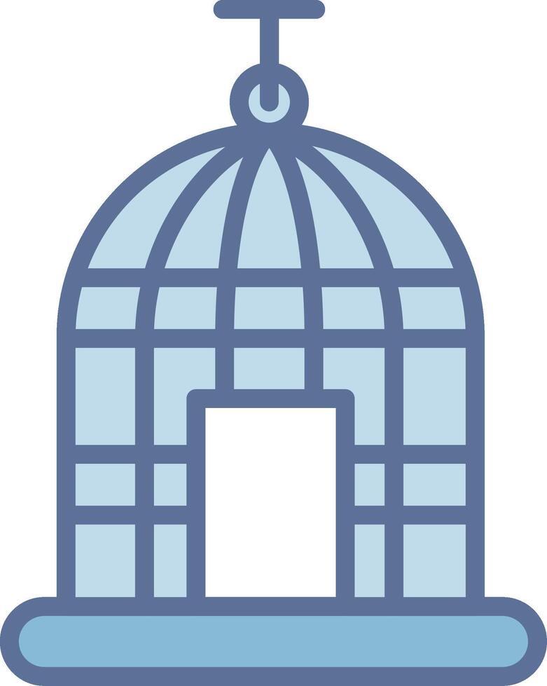 Cage Stylized Flat Drawing Piece vector