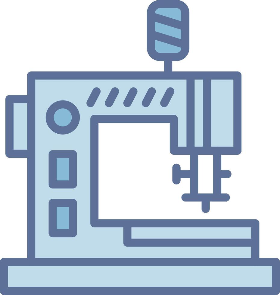 Sewing Machine Monochrome Line Graphic Design vector