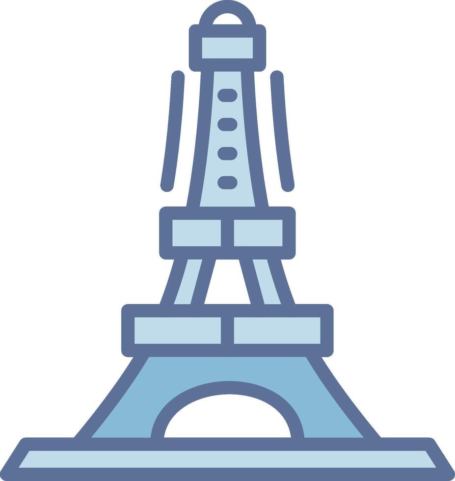 Eiffel Tower Clean Sketch Form Layout vector
