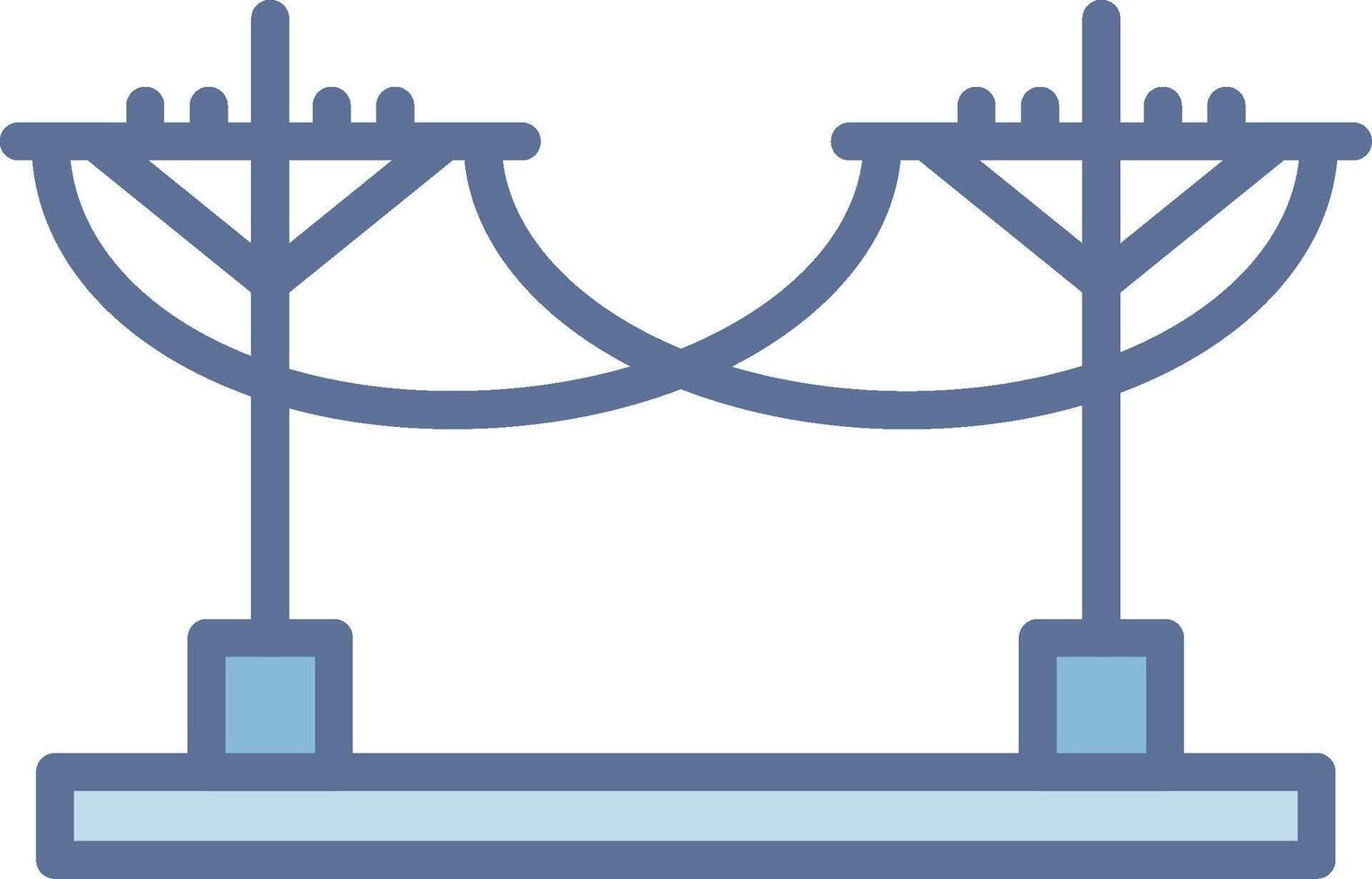 Electric Pole Outlined Frame Object Design vector