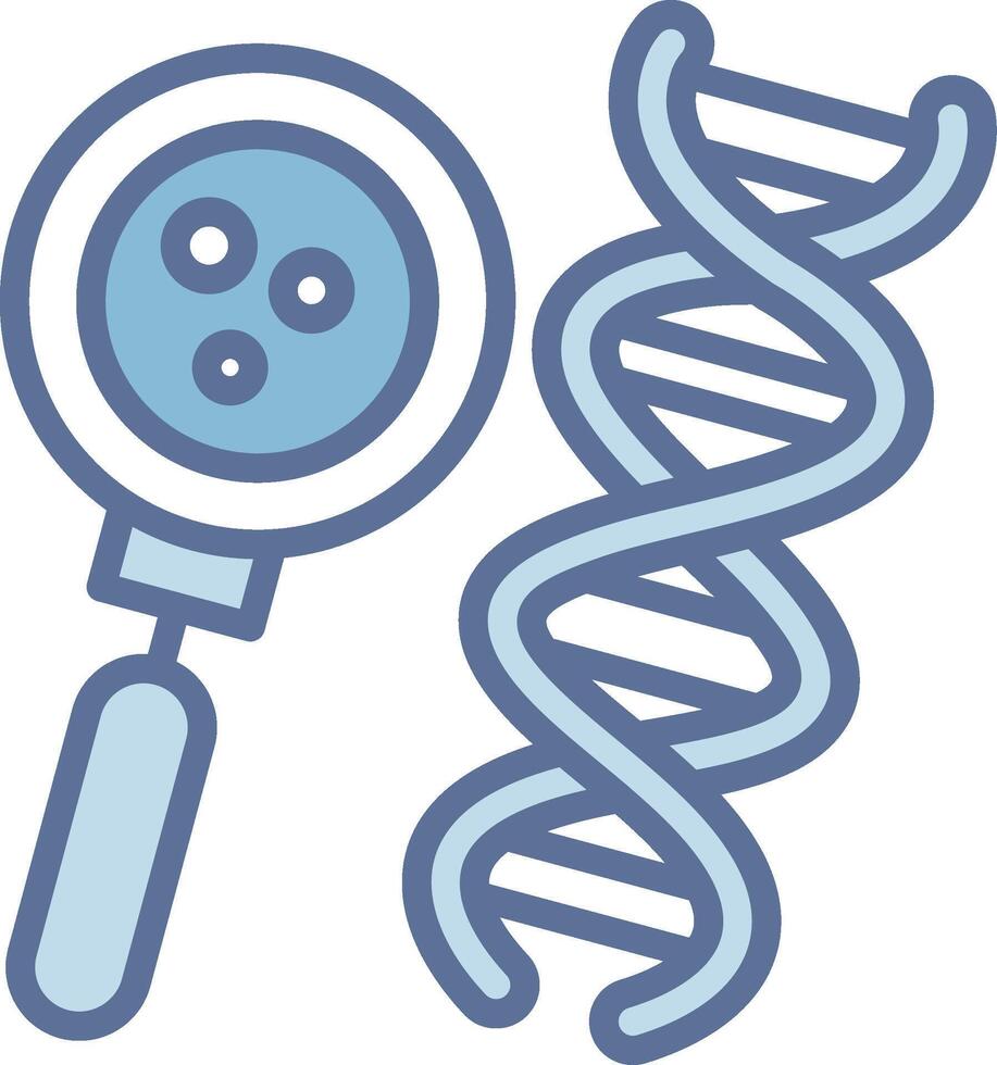 DNA Iconic Line Form Structure vector