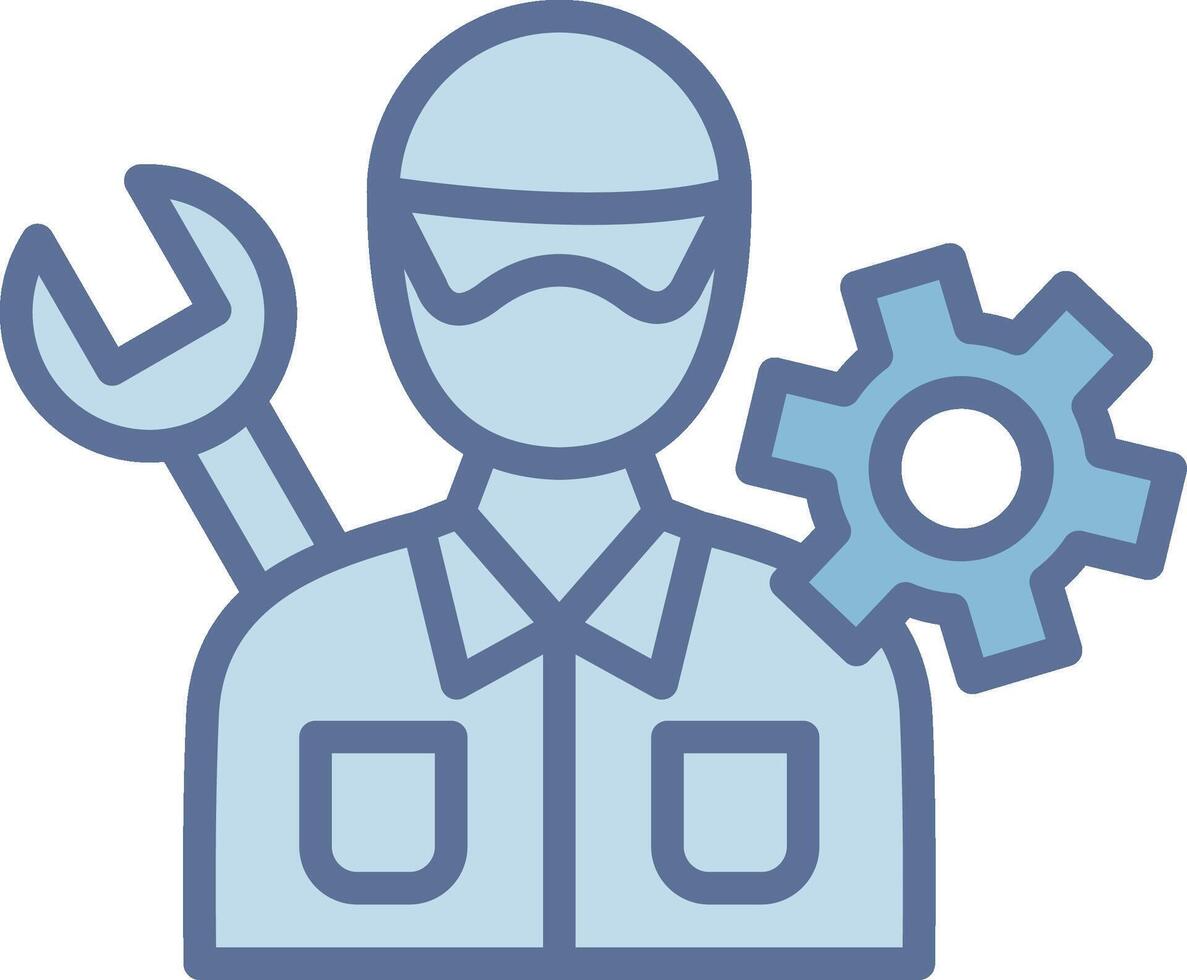 Mechanic Custom Line Element Graphic vector