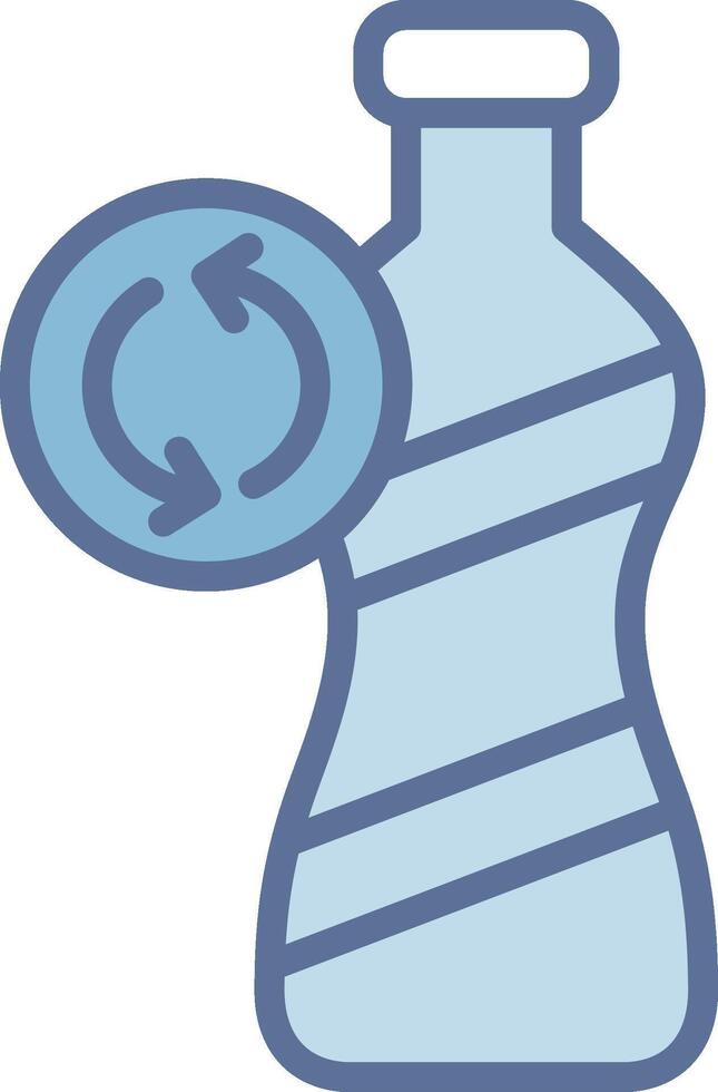 Reusable Bottle Muted Color Design Layout vector
