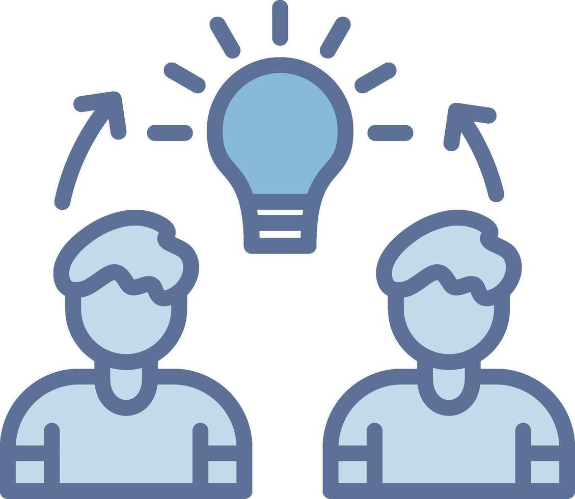 Collaboration Simplified Line Mark Illustration vector
