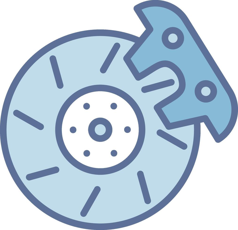 Disc Brake Bright Flat Artwork Composition vector