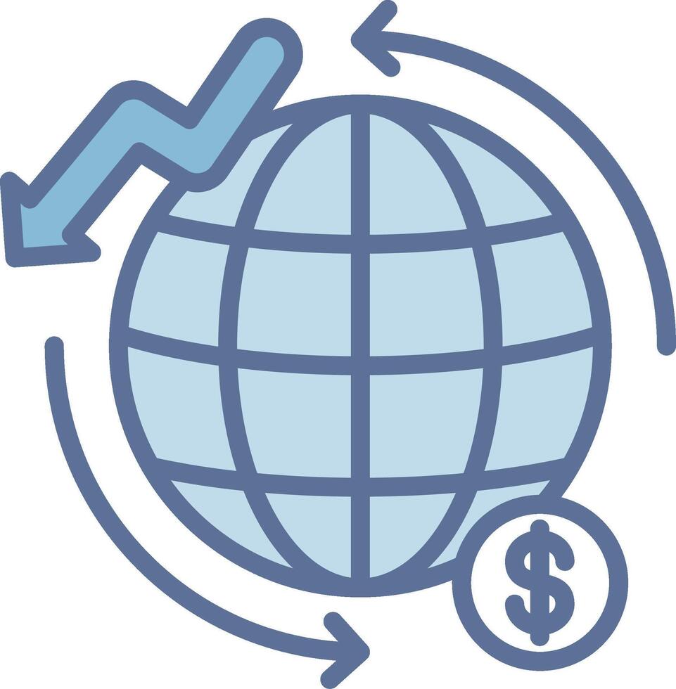 Global Economy Gradient Style Element Layout vector