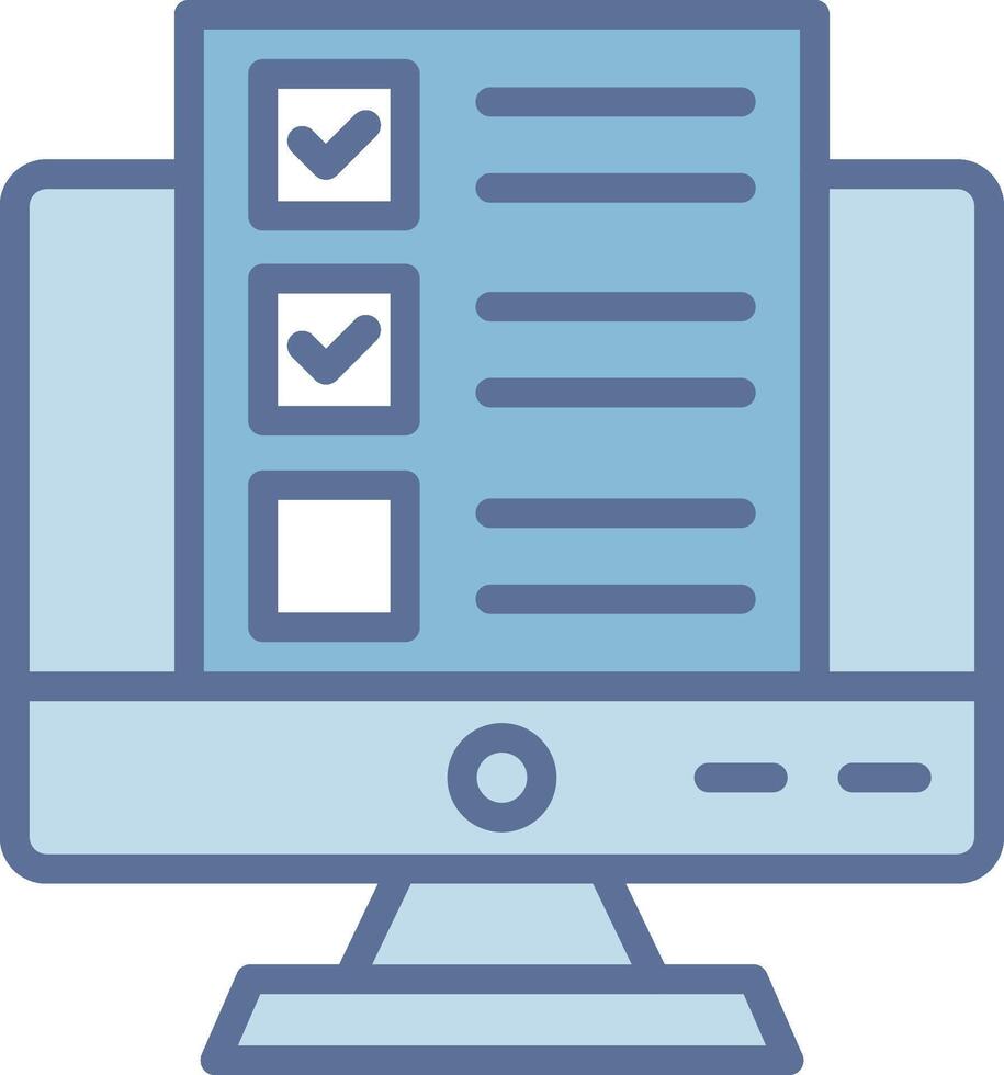 OnLine Two Colour Test User-Friendly Drawing Interface vector