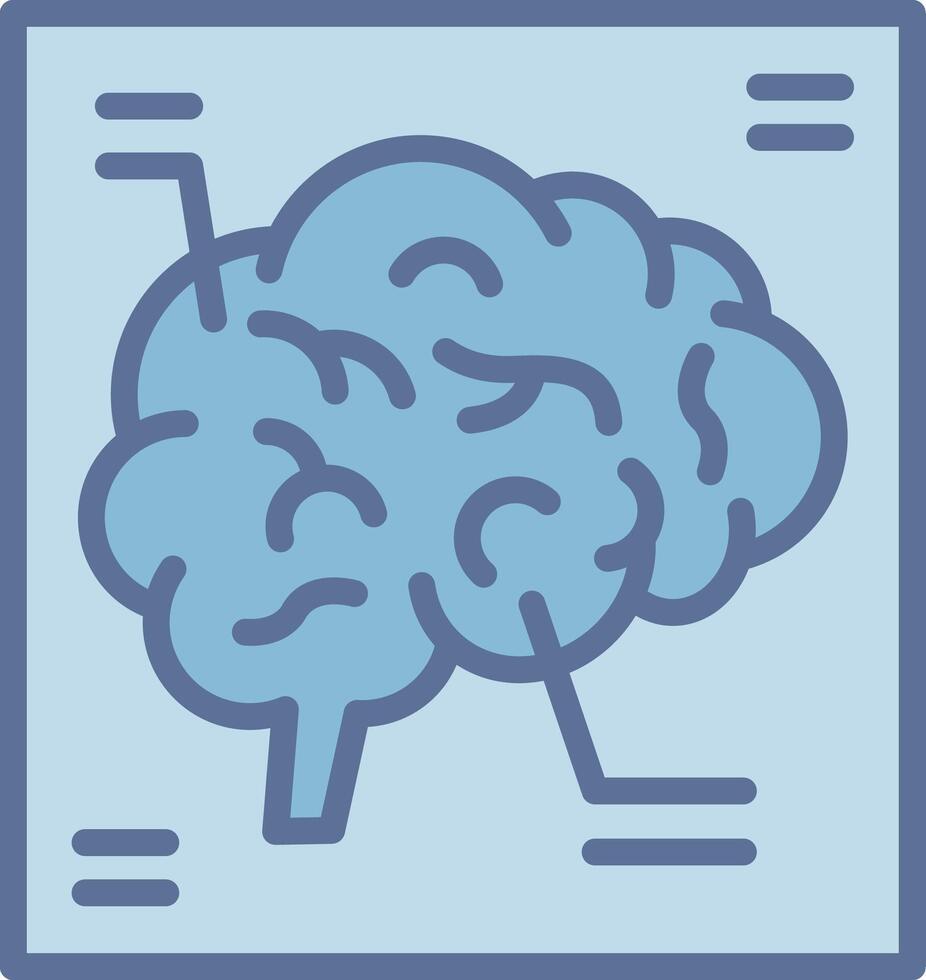 Brain X Ray Gradient Style Element Layout vector