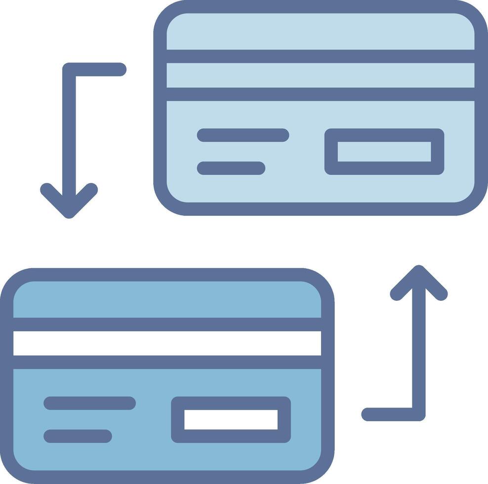 Money Exchange Stylized Flat Drawing Piece vector