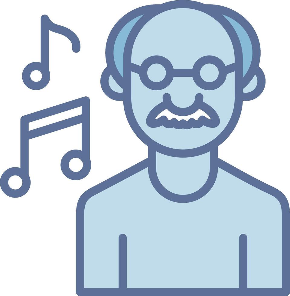 Music Therapy Digital Outline Piece Design vector