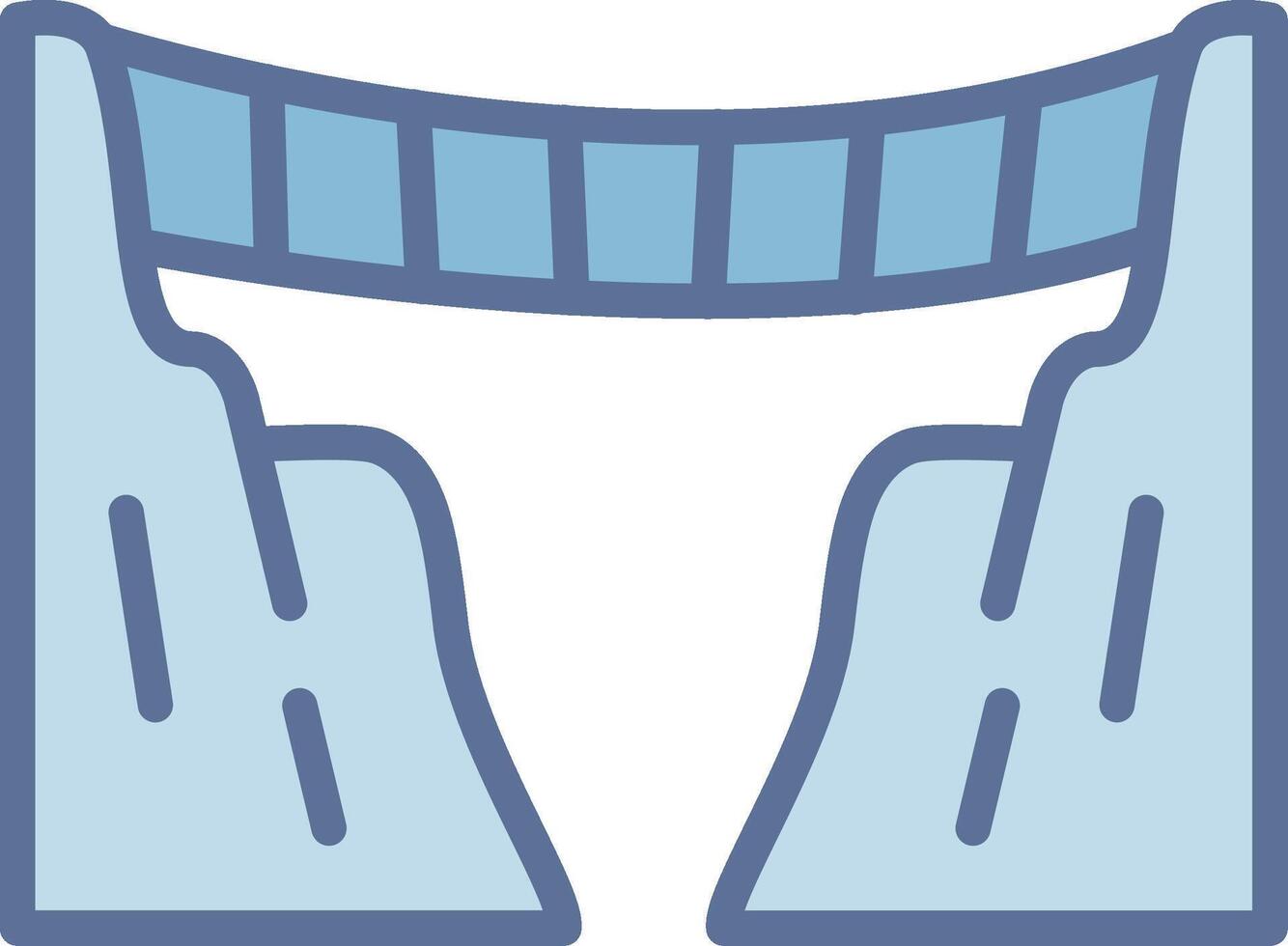 Bridge Crisp Outline Artwork Layout vector