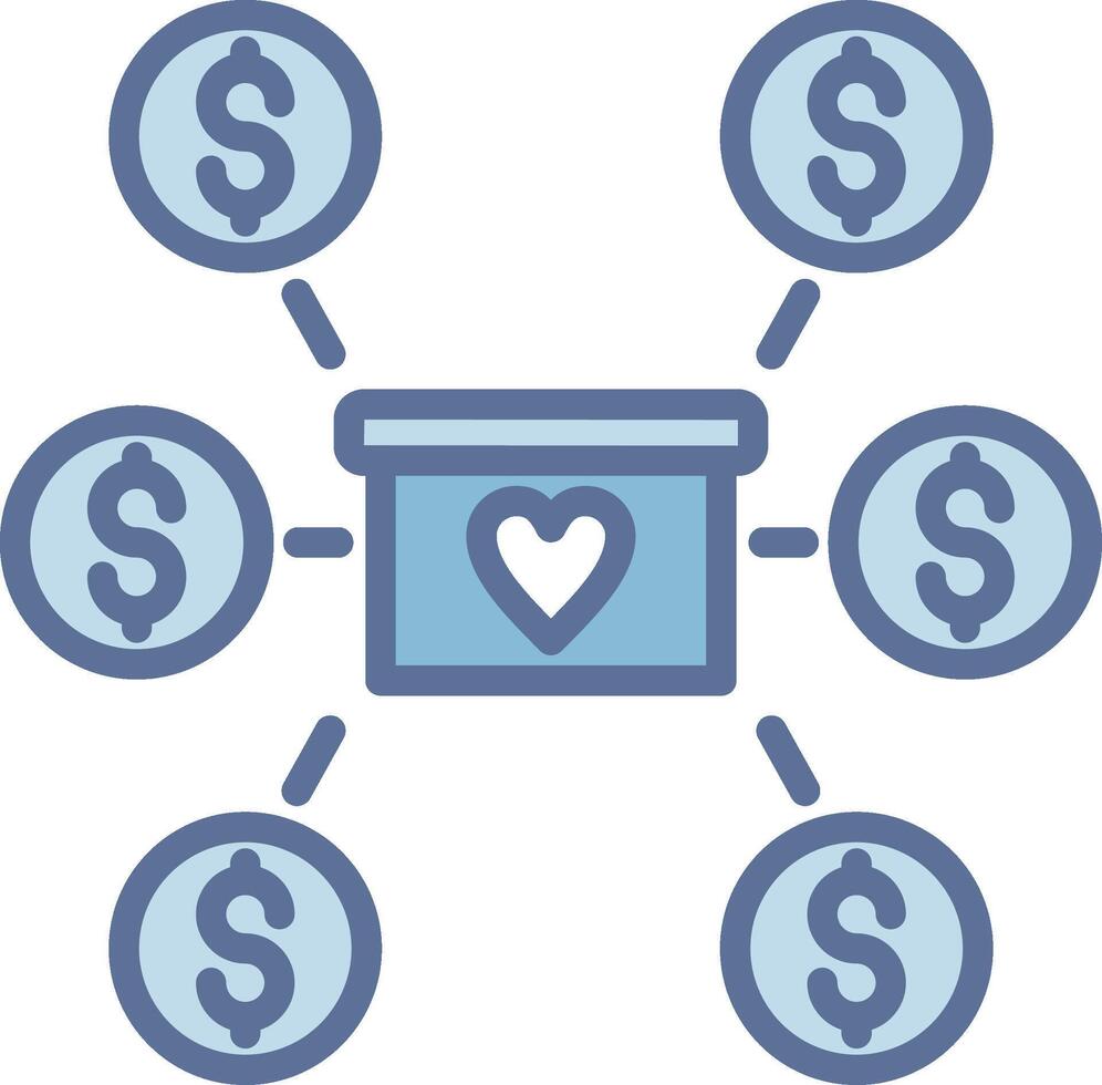 Crowdfunding Thin Graphic Shape Design vector