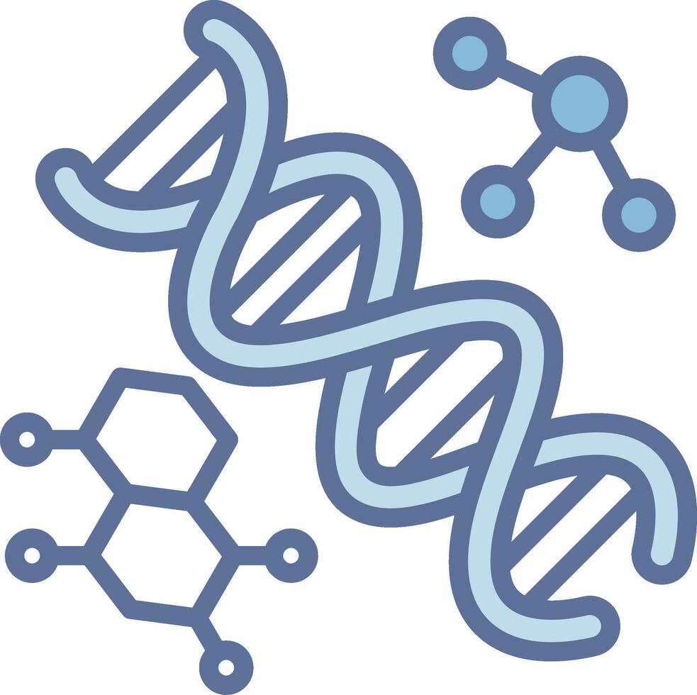 Dna structure Shadowed Flat Design Element vector