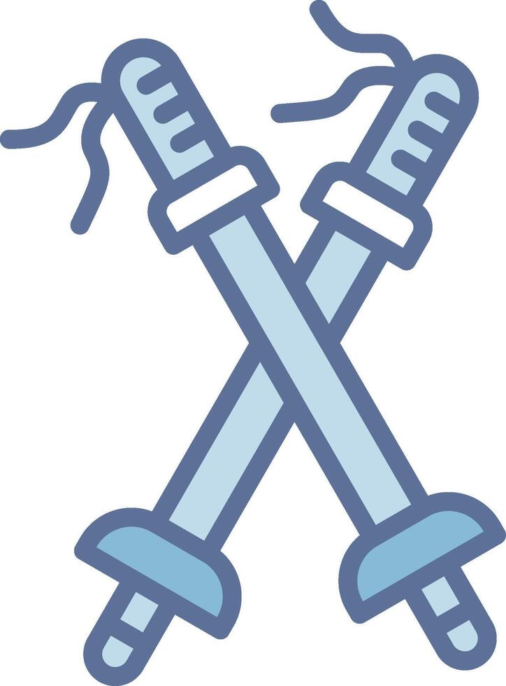 Trekking Poles App-Based UI Graphic vector
