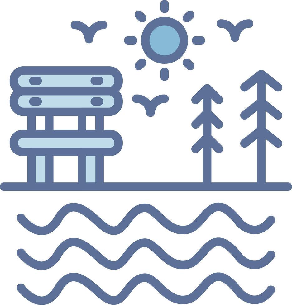 Lake Vibrant Visual Object Graphic vector