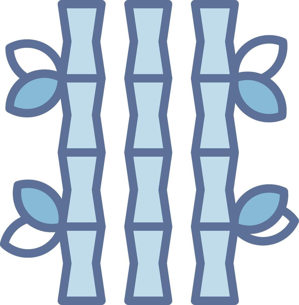 Bamboo Bold Outline Badge Artwork vector