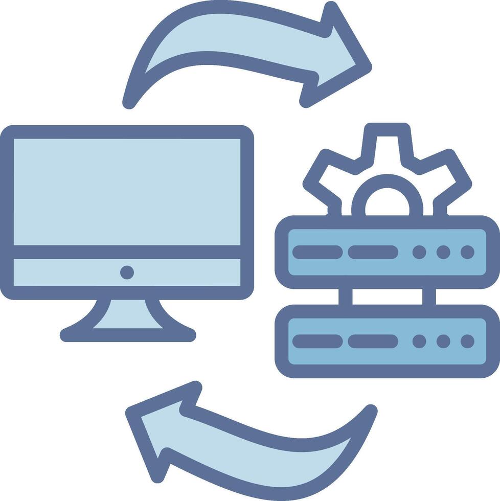 Data Transfer Responsive App Shape Design vector