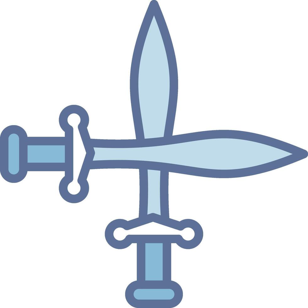 Sword Simplified Line Mark Illustration vector