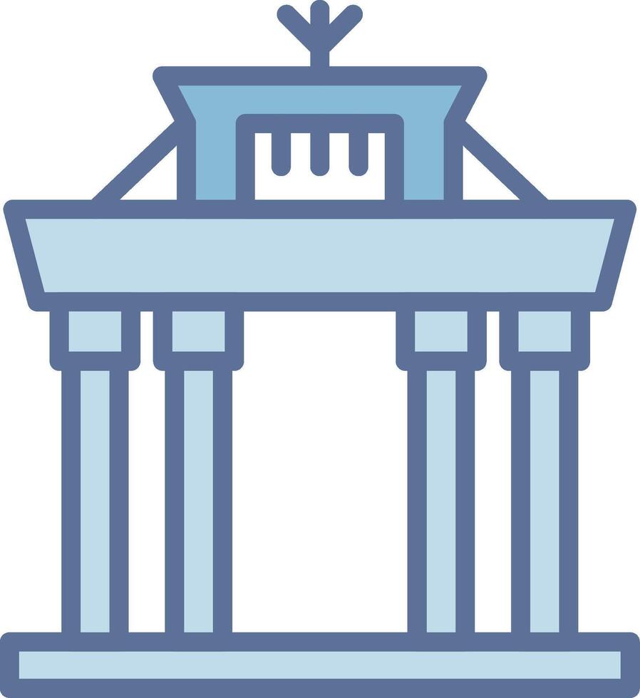 Brandenburg Gate Geometric App Mark Graphic vector