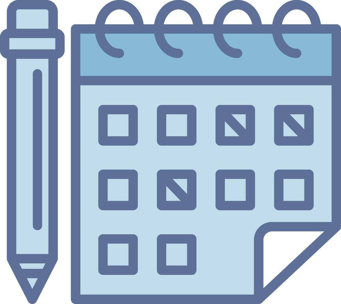 Schedule Vibrant Visual Object Graphic vector