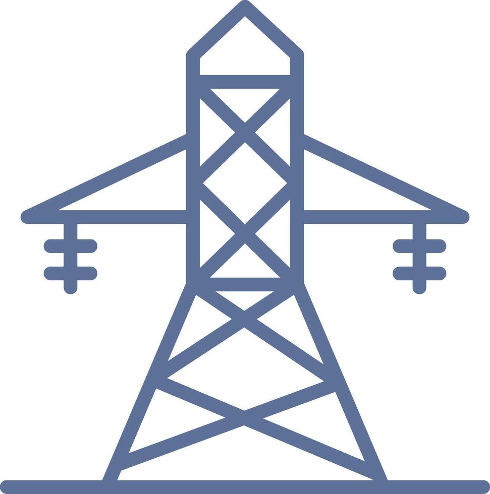 Electric Tower Pastel Sketch Mark Graphic vector