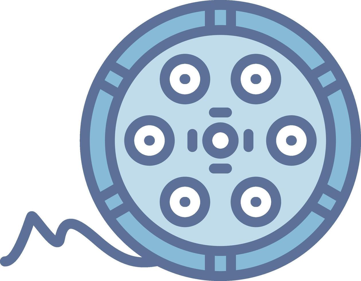 Film Reel Modern Color Symbol Shape vector
