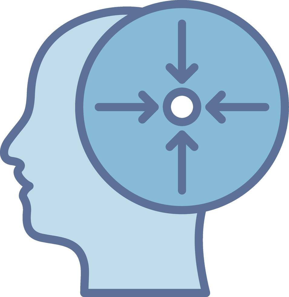 Concentration Shadowed Flat Design Element vector