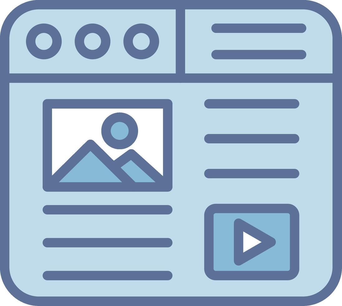 sitio web contenido agudo borde visual objeto vector